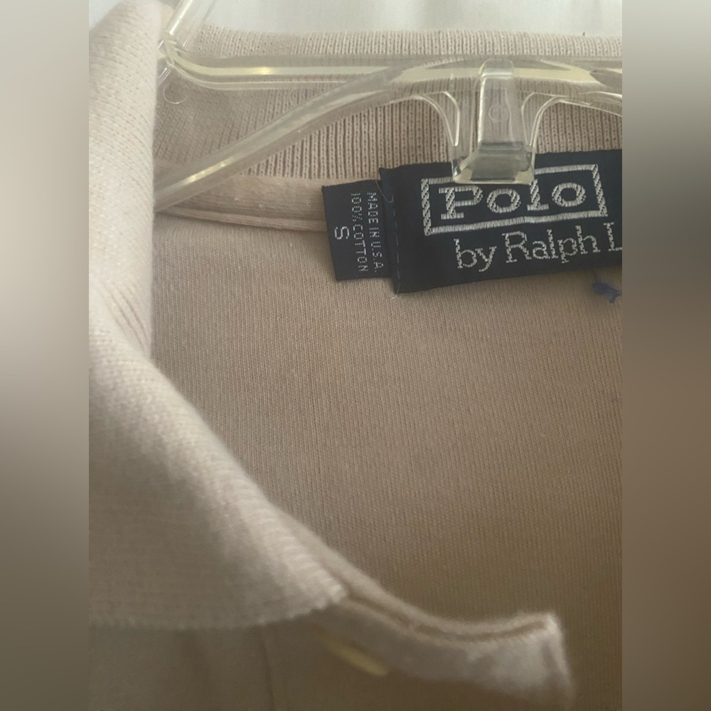 Ralph Lauren Cream Polo Shirt Classic Style - Picture 2 of 3